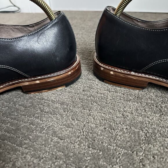 Banana Republic Oxford Black Leather Wingtip Brogue Lace Up Shoes Size 11 - Picture 6 of 13